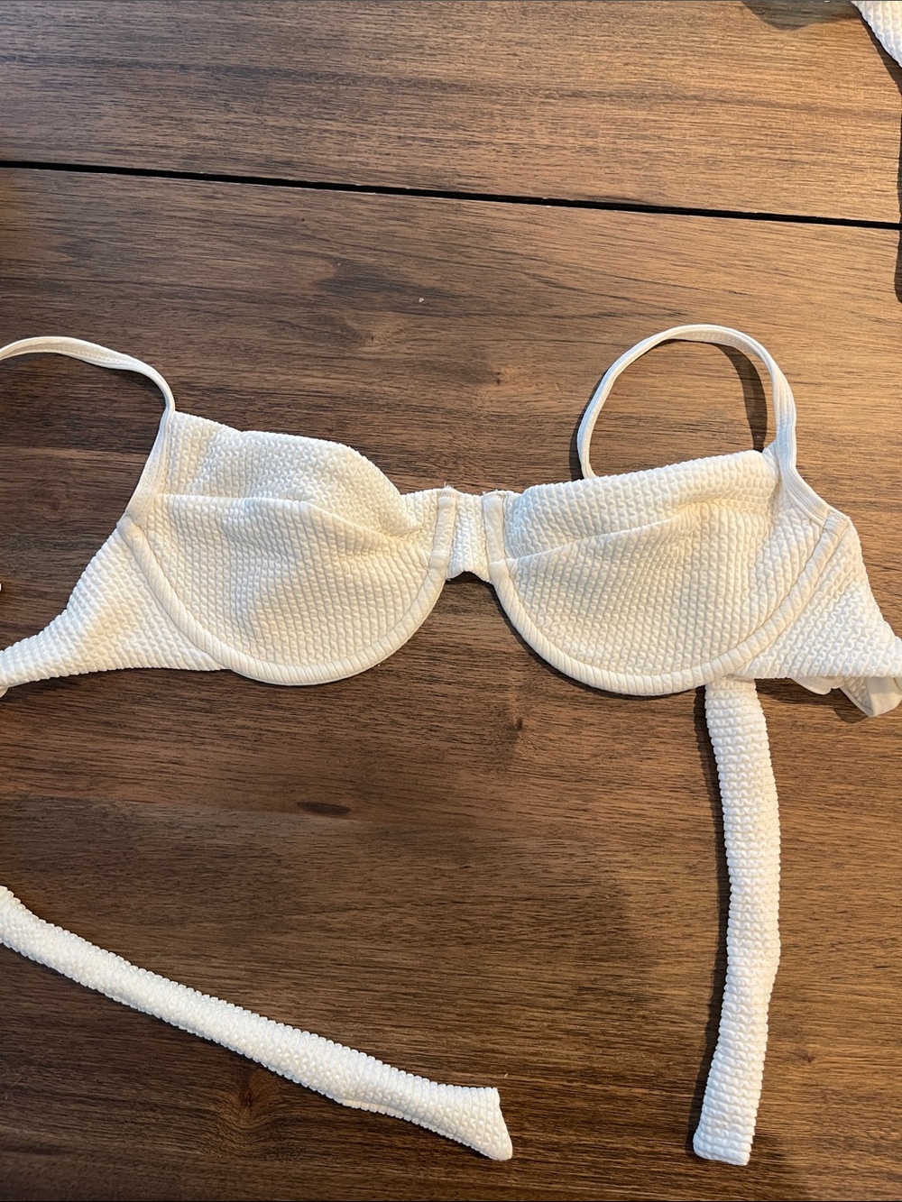 Monday Swimwear Maui Top in Ivory Crinkle